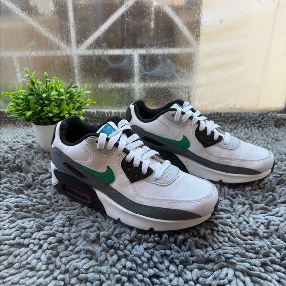Nike Other - Nike Air Max 90 Boys' Sneakers White Stadium Green DV3607-102 US 3.5 Y